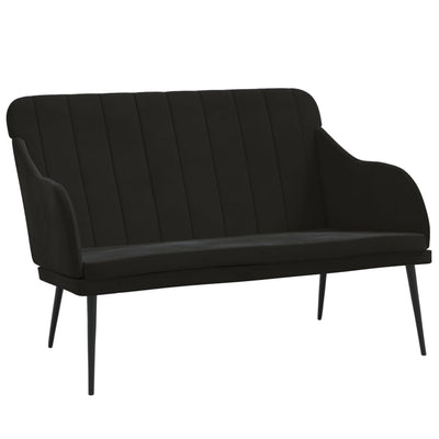 vidaXL Bench Black 110x76x80 cm Velvet