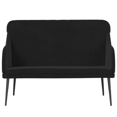 vidaXL Bench Black 110x76x80 cm Velvet