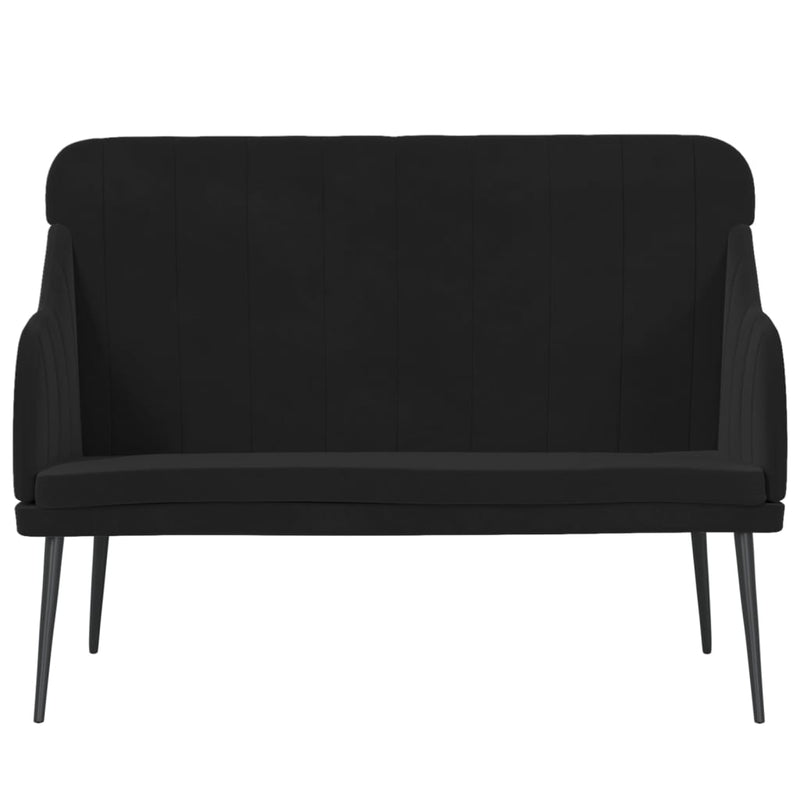 vidaXL Bench Black 110x76x80 cm Velvet