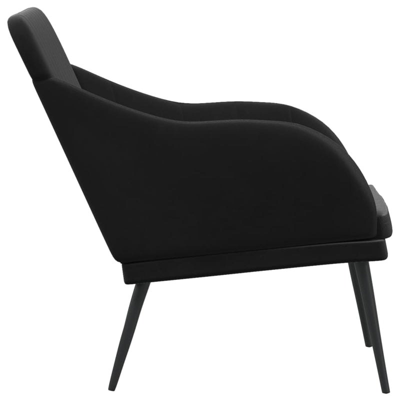 vidaXL Bench Black 110x76x80 cm Velvet
