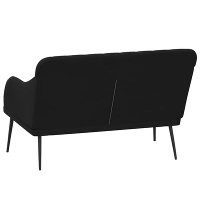 vidaXL Bench Black 110x76x80 cm Velvet