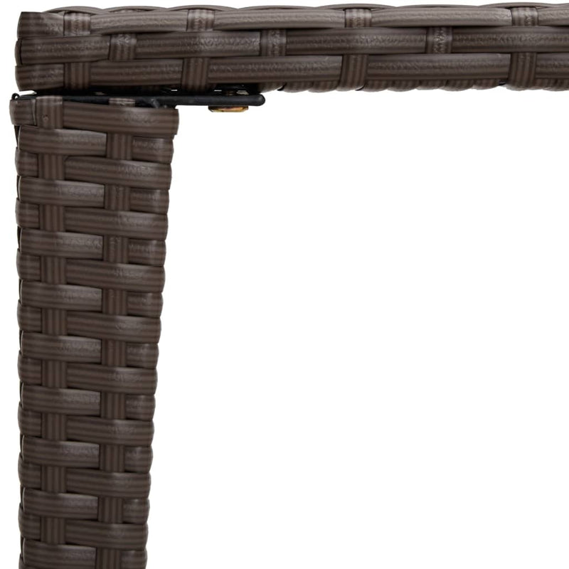 vidaXL Nesting Tables 3 pcs Black Poly Rattan