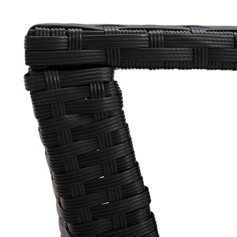 vidaXL Coffee Table Black 100x50x40 cm Poly Rattan