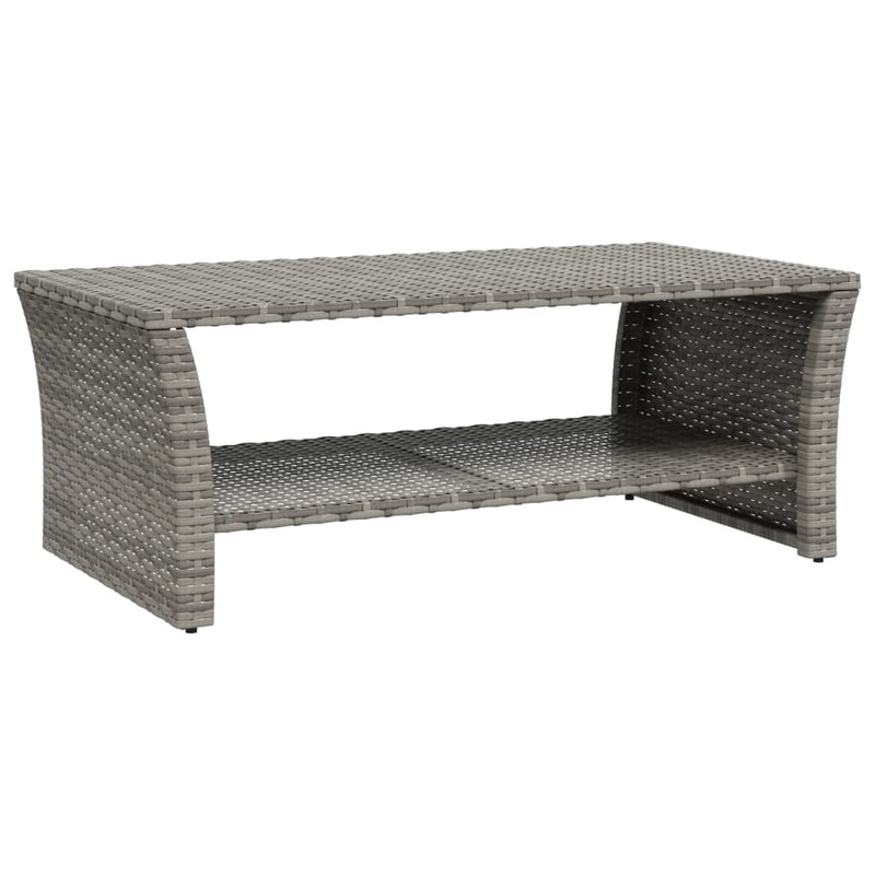 vidaXL Coffee Table Black 100x50x40 cm Poly Rattan