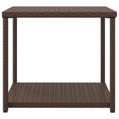 vidaXL Side Table Black 55x45x49 cm Poly Rattan