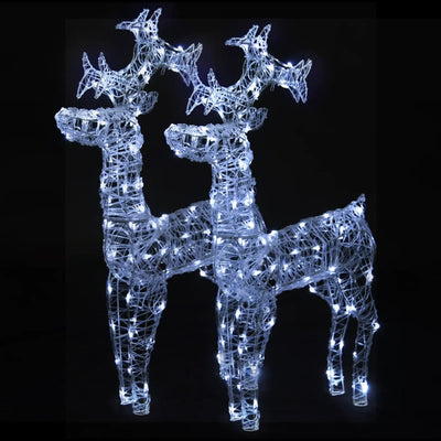 vidaXL Reindeer Christmas Decorations 3 pcs 60x16x100 cm Acrylic