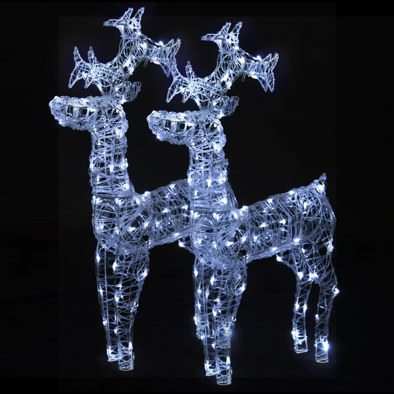 vidaXL Reindeer Christmas Decorations 3 pcs 60x16x100 cm Acrylic
