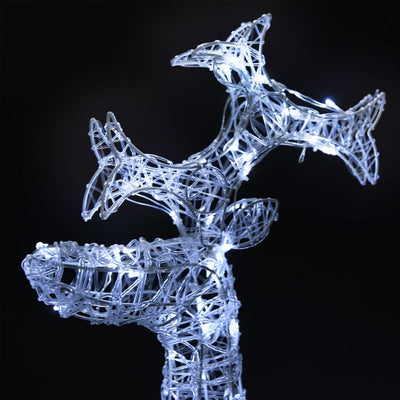 vidaXL Reindeer Christmas Decorations 3 pcs 60x16x100 cm Acrylic