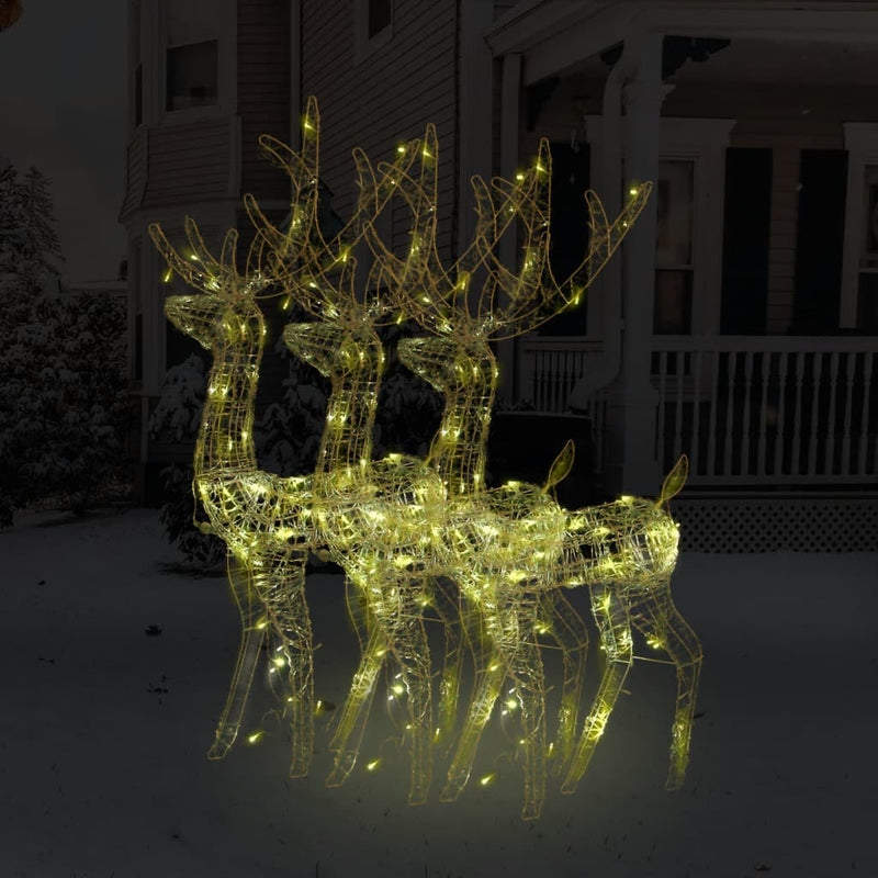 vidaXL Acrylic Reindeer Christmas Decorations 2 pcs 120 cm Warm White
