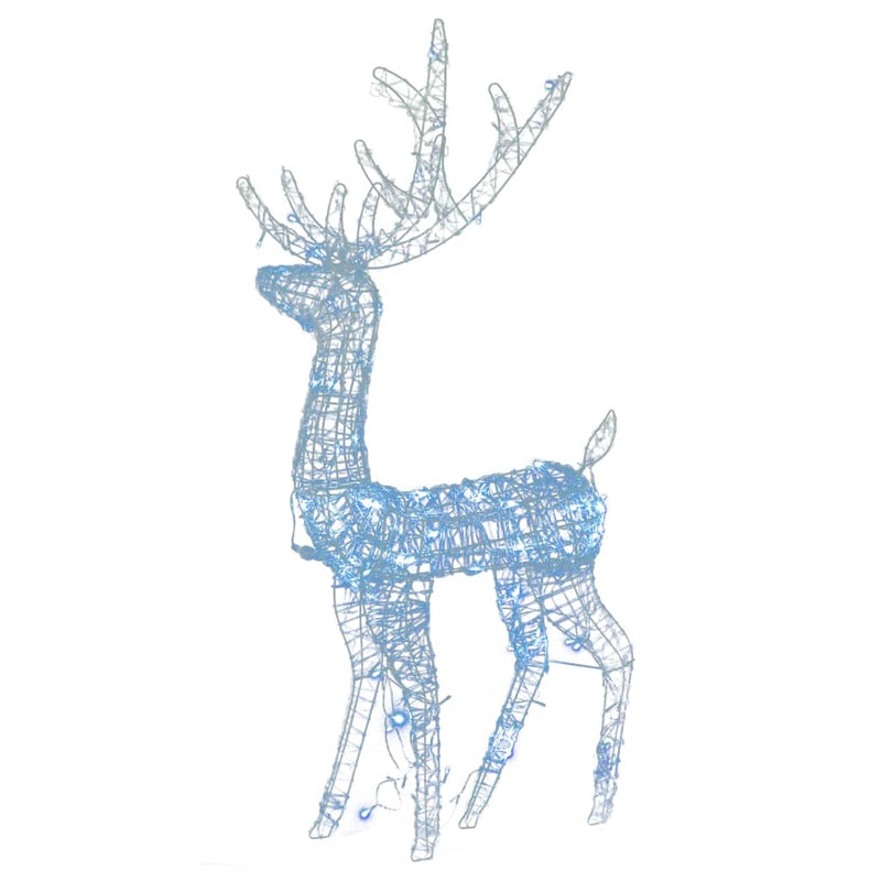 vidaXL Acrylic Reindeer Christmas Decorations 2 pcs 120 cm Warm White