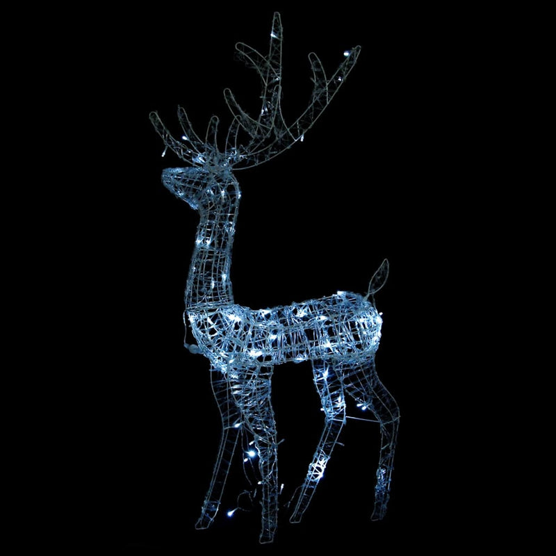 vidaXL Acrylic Reindeer Christmas Decorations 2 pcs 120 cm Warm White