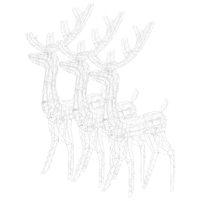 vidaXL Acrylic Reindeer Christmas Decorations 2 pcs 120 cm Warm White