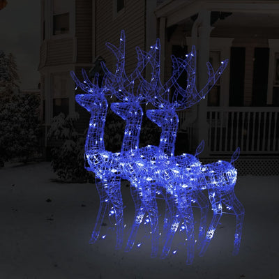 vidaXL Acrylic Reindeer Christmas Decorations 2 pcs 120 cm Warm White