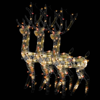 vidaXL Acrylic Reindeer Christmas Decorations 2 pcs 120cm Multicolour