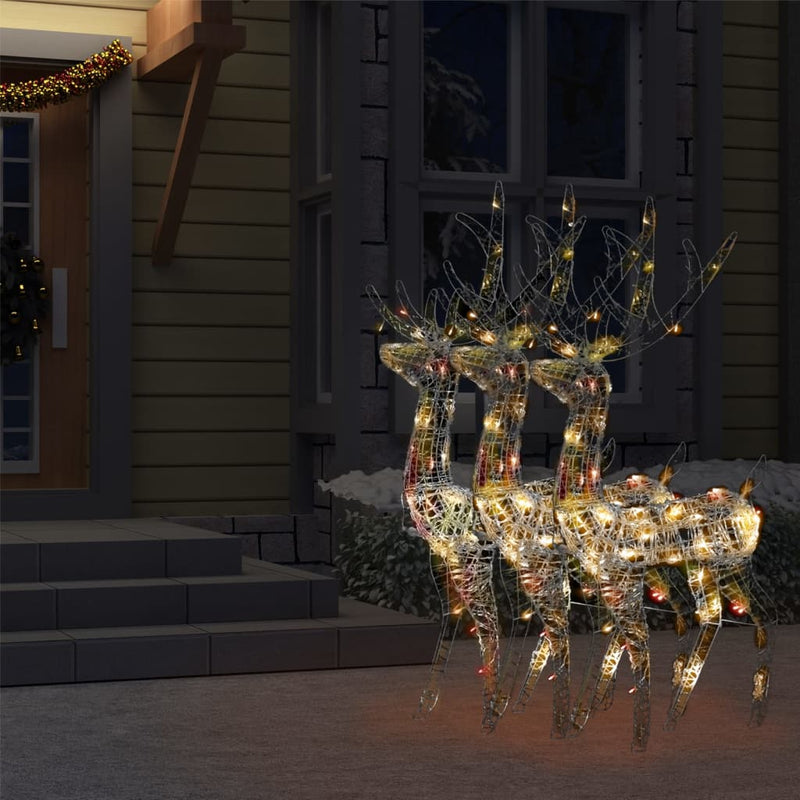 vidaXL Acrylic Reindeer Christmas Decorations 2 pcs 120cm Multicolour