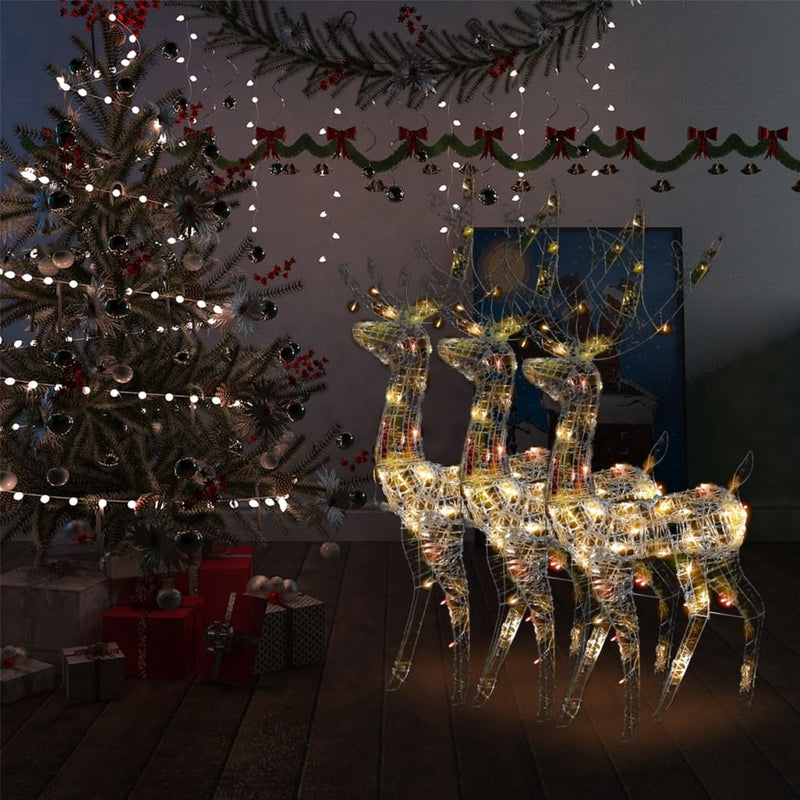 vidaXL Acrylic Reindeer Christmas Decorations 2 pcs 120cm Multicolour