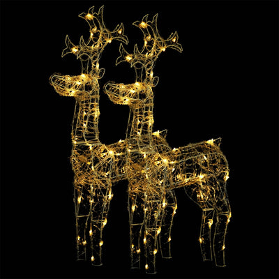 vidaXL Reindeer Christmas Decorations 3 pcs 60x16x100 cm Acrylic