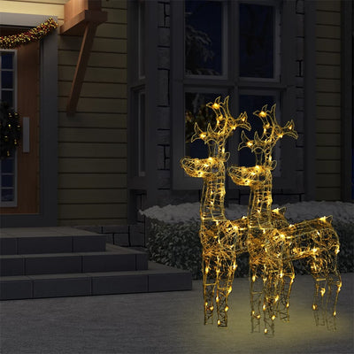 vidaXL Reindeer Christmas Decorations 3 pcs 60x16x100 cm Acrylic