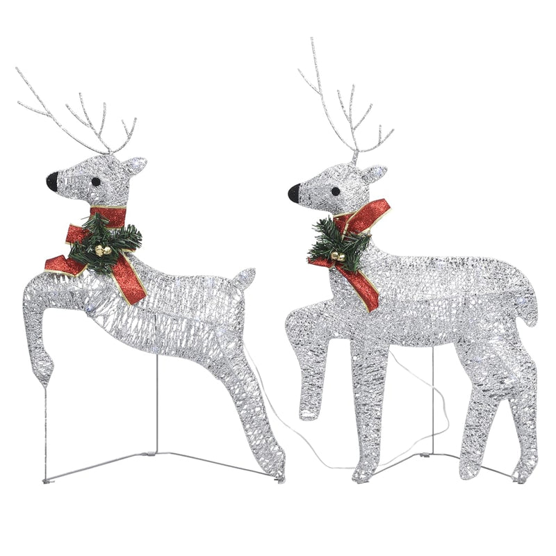 vidaXL Christmas Reindeers 6 pcs White 120 LEDs