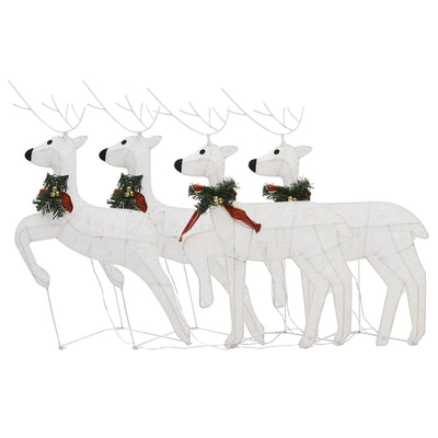 vidaXL Christmas Reindeers 4 pcs Gold 80 LEDs
