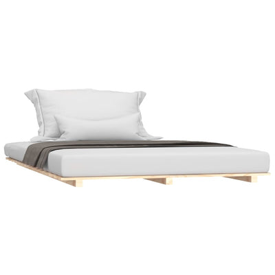 vidaXL Bed Frame without Mattress Black 150x200 cm Solid Wood Pine