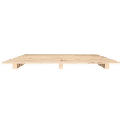 vidaXL Bed Frame without Mattress Black 150x200 cm Solid Wood Pine