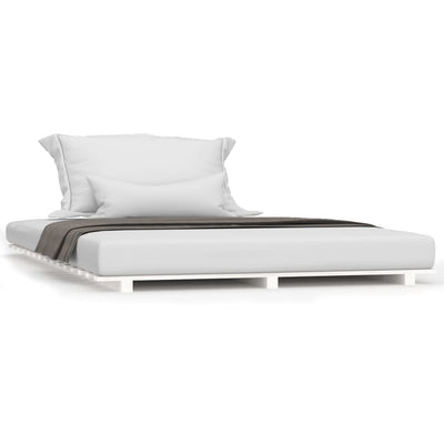 vidaXL Bed Frame without Mattress Black 150x200 cm Solid Wood Pine