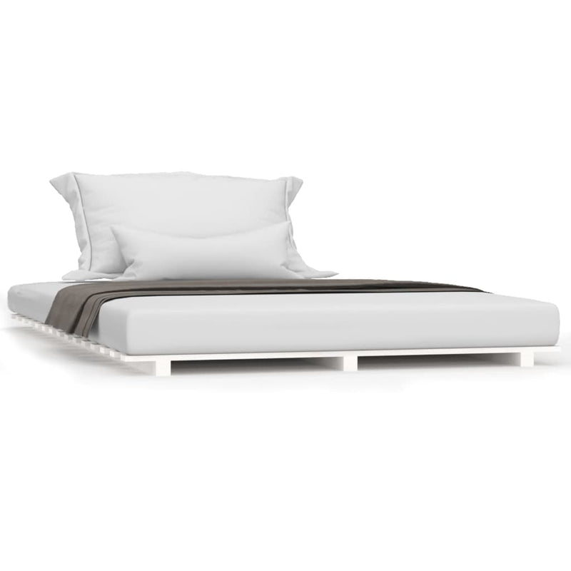 vidaXL Bed Frame without Mattress Black 150x200 cm Solid Wood Pine