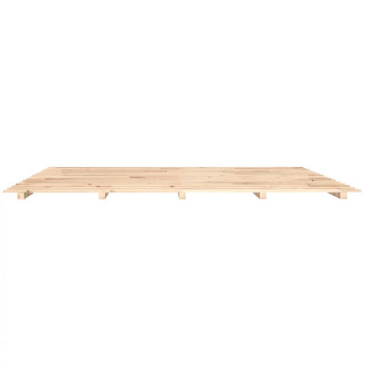vidaXL Bed Frame without Mattress Black 183x203 cm King Solid Wood Pine