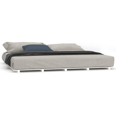 vidaXL Bed Frame without Mattress Black 183x203 cm King Solid Wood Pine