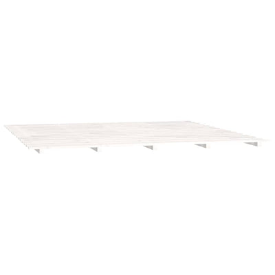 vidaXL Bed Frame without Mattress Black 183x203 cm King Solid Wood Pine