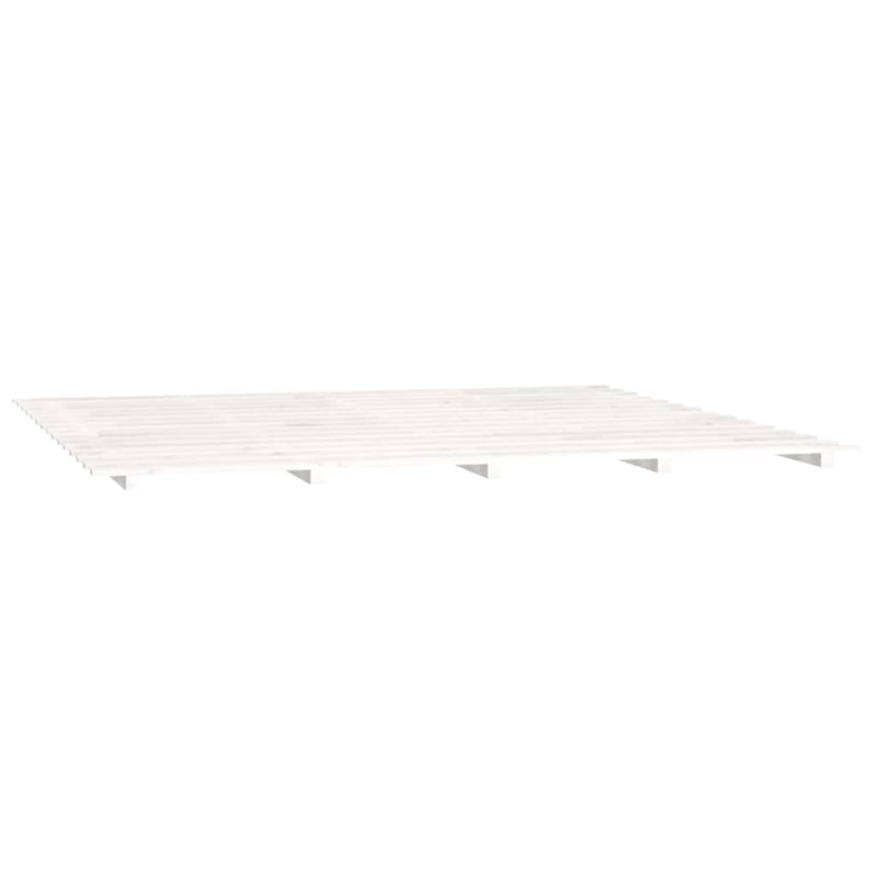 vidaXL Bed Frame without Mattress Black 183x203 cm King Solid Wood Pine