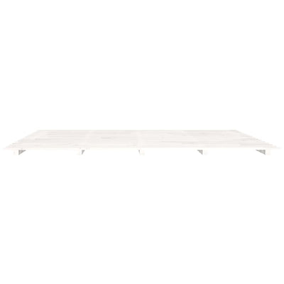 vidaXL Bed Frame without Mattress Black 183x203 cm King Solid Wood Pine