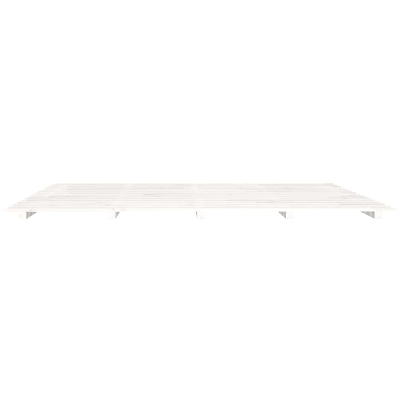 vidaXL Bed Frame without Mattress Black 183x203 cm King Solid Wood Pine