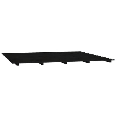 vidaXL Bed Frame without Mattress Black 183x203 cm King Solid Wood Pine