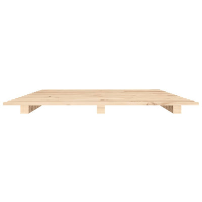 vidaXL Bed Frame without Mattress Black 135x190 cm Solid Wood Pine