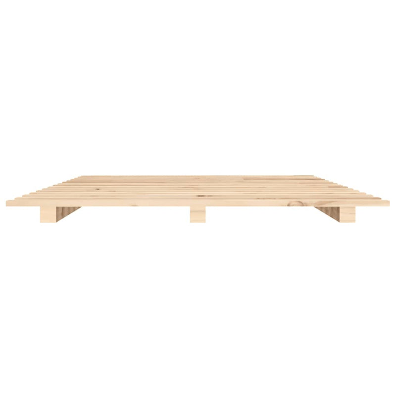 vidaXL Bed Frame without Mattress Black 135x190 cm Solid Wood Pine