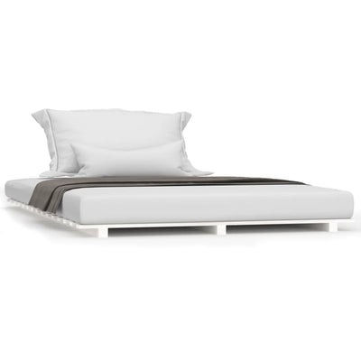 vidaXL Bed Frame without Mattress Black 135x190 cm Solid Wood Pine