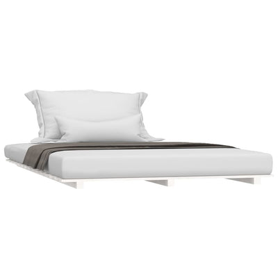 vidaXL Bed Frame without Mattress Black 135x190 cm Solid Wood Pine