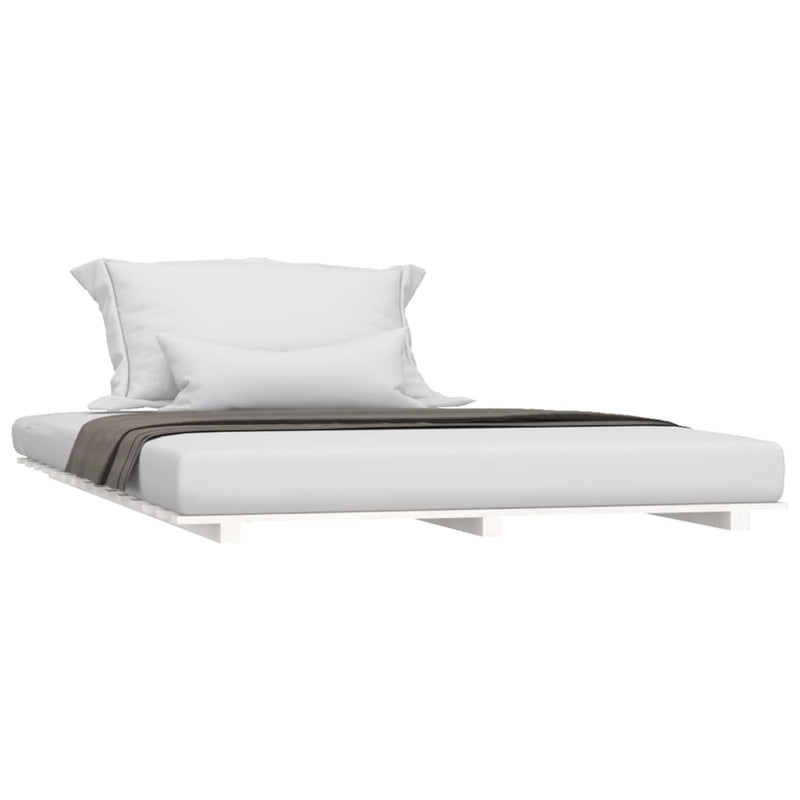 vidaXL Bed Frame without Mattress Black 135x190 cm Solid Wood Pine