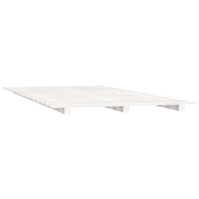 vidaXL Bed Frame without Mattress Black 135x190 cm Solid Wood Pine