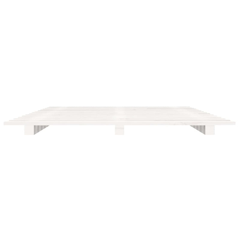 vidaXL Bed Frame without Mattress Black 135x190 cm Solid Wood Pine