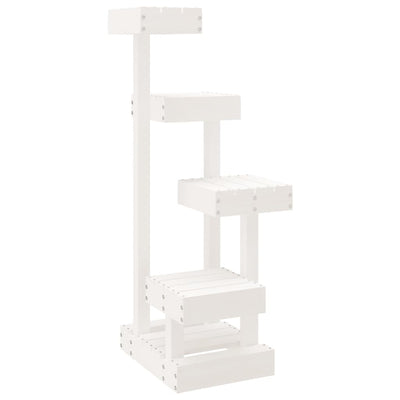 vidaXL Cat Tree White 45.5x49x103 cm Solid Wood Pine