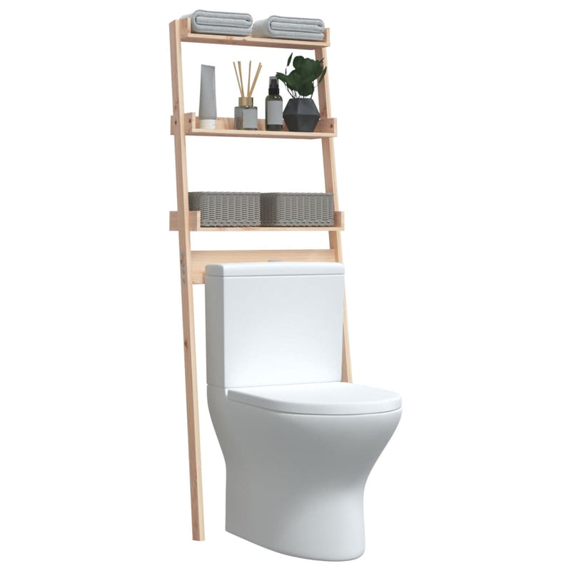 vidaXL Toilet Rack 63.5x32x179 cm Solid Wood Pine