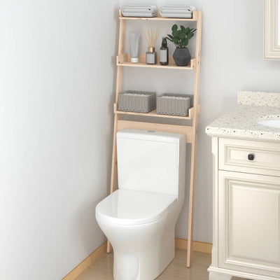 vidaXL Toilet Rack 63.5x32x179 cm Solid Wood Pine