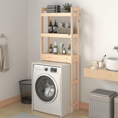 vidaXL Toilet Rack Black 63x26x171 cm Solid Wood Pine