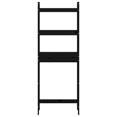 vidaXL Toilet Rack Black 63x26x171 cm Solid Wood Pine