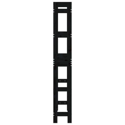 vidaXL Toilet Rack Black 63x26x171 cm Solid Wood Pine