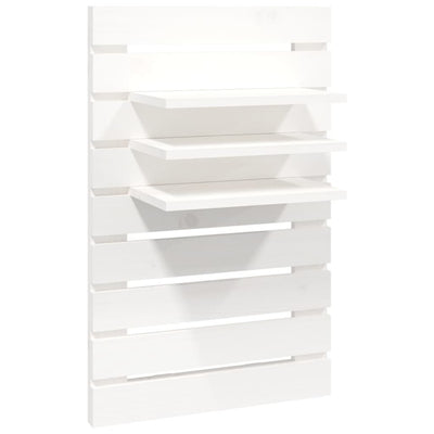 vidaXL Wall-mounted Bedside Shelves 2 pcs Black Solid Wood Pine