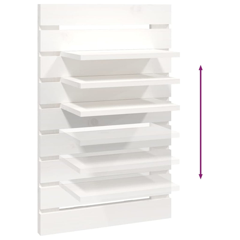 vidaXL Wall-mounted Bedside Shelves 2 pcs Black Solid Wood Pine